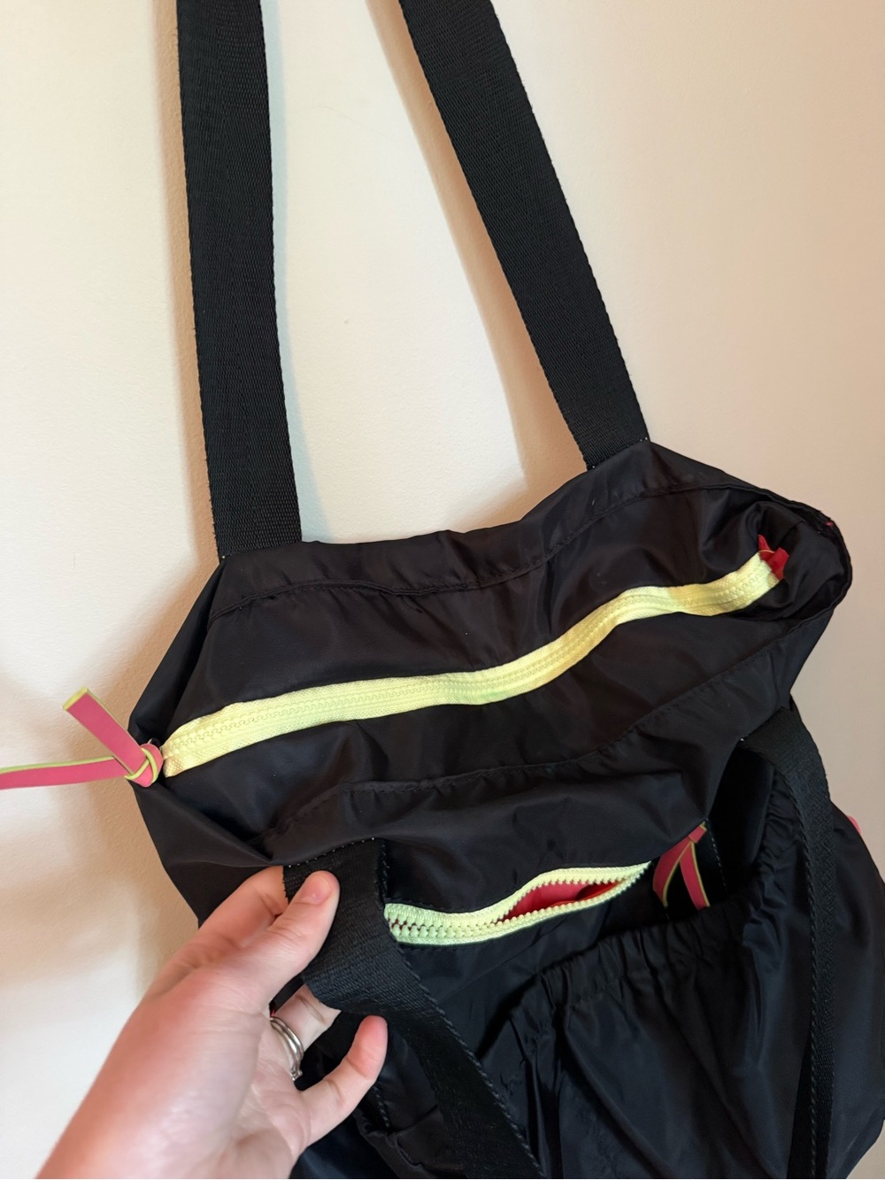 Tek Gear Black Women's Tote/Gym Bag with Neon Accents - Picture 9 of 10